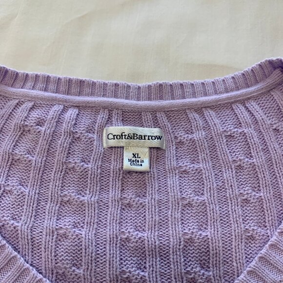 Croft&Barrow Sweater. Women. 100% Cotton. Purple. Size XL. - Picture 5 of 9